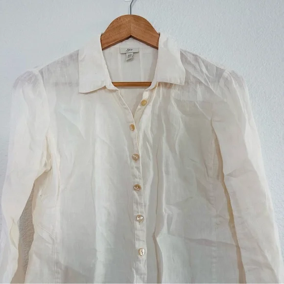 Joie 100% linen Button Up Blouse Top Size XS - Picture 2 of 5
